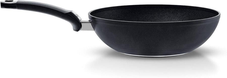 Wokpan Aluminium Gecoate Braadpan Aziatisch Koken Extreem Krasbestendig 26 cm Antraciet