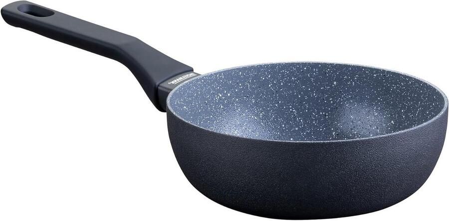 Wokpan Aluminium Koekenpan Koopman Aziatisch Koken PFAS-vrije Keramische Coating Ø 20 cm Grijs