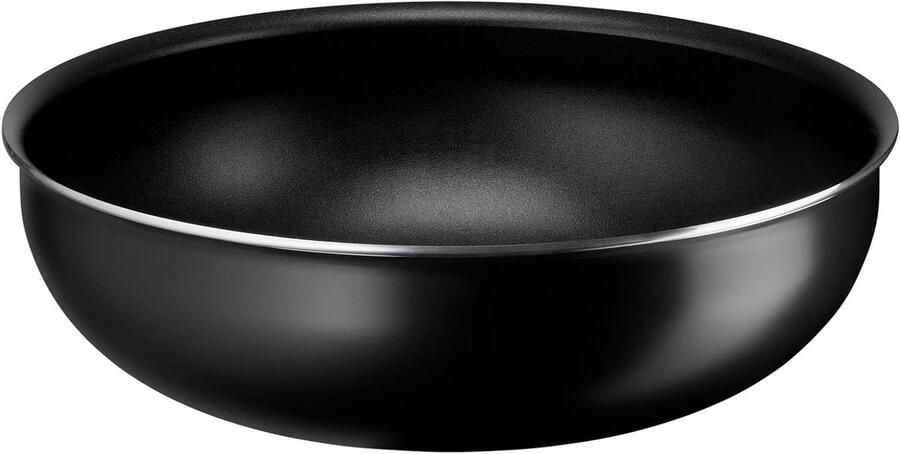Wokpan Aluminium Roerbakpan Gezond Koken Afneembare Handgreep Ø 28 cm Zwart