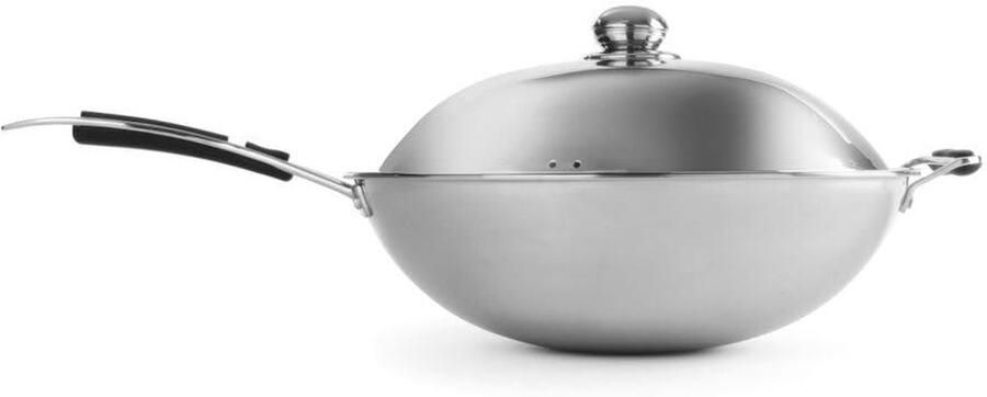 Wokpan Elektrische pan Koken aan huis 3-laags materiaal Ø360x180 mm Roestvrij staal