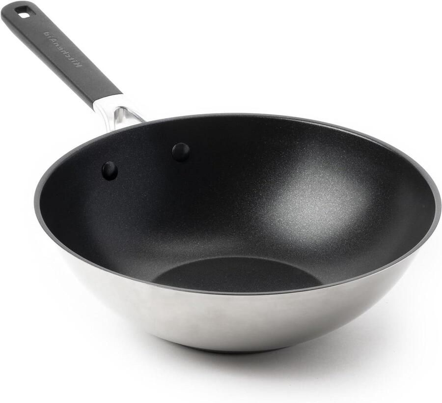 Wokpan Keramisch Koekenpan Lekker Koken Pfas-vrije Coating 28 cm Zilver