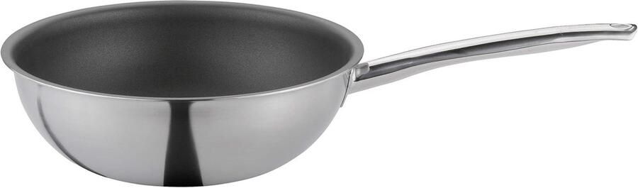 Wokpan Koekenpan Braadpan Gezond Koken 5-laags Materiaal 28 cm Grijs