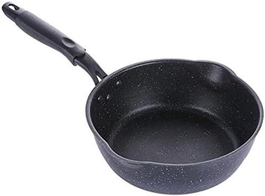 Wokpan Koekenpan Diepe Pan Lekker Koken Antiaanbaklaag 26CM Diameter Zwart