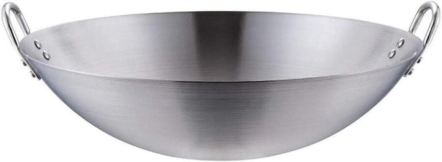 Wokpan Koekenpan Koken Antiaanbaklaag 26 cm Zilver