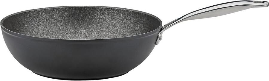 Wokpan Koekenpan Lekker Koken Recycled Aluminium 28 cm Zilver