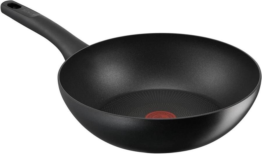 Wokpan Koekenpan Lekker Koken Warmte Indicator 28 cm Zwart