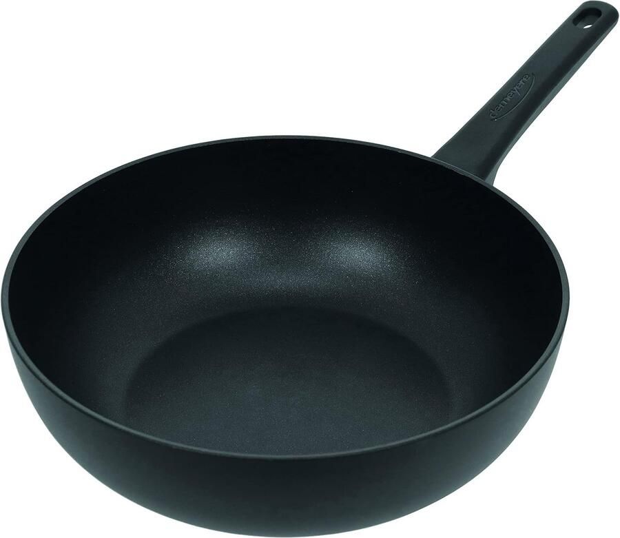 Wokpan Koekenpan Snel Koken Antiaanbaklaag Ø 28 cm Zwart