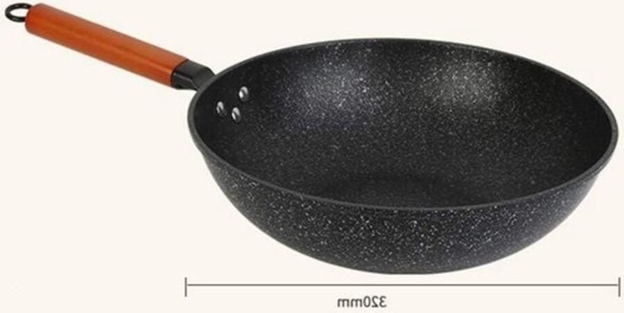 Wokpan Maifanshi Multifunctionele anti-aanbaklaag Geen olie Rookpot Huishoudelijke Wok met platte bodem Shabu-shabu Hete stoofpot Gasfornuis Inductiekookplaat Universele pot voor k
