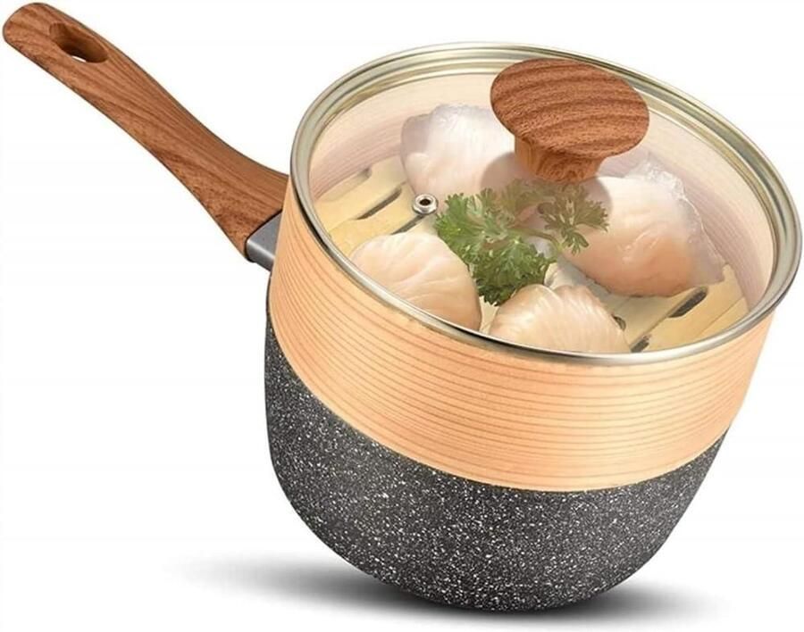 Wokpan Met Deksel Soeppan Stoompan Multifunctioneel Koken Snelle Warmtegeleiding 20 Cm Onecolor