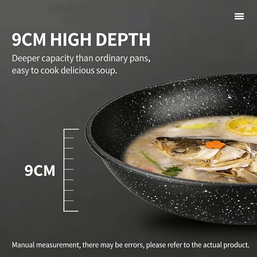 Wokpan Platte Bodem Roerbakpan Koekenpan Snel Roerbakken Koken Verfijnde IJzeren Constructie 30 32 34 CM Zwart