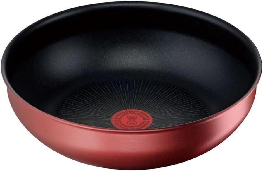 Wokpan Roerbakpan Gelijkmatig Koken Titanium antiaanbaklaag 26 cm Rood