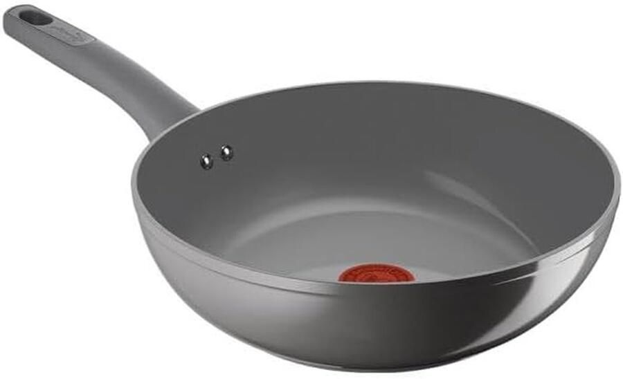 Wokpan Roerbakpan Koekenpan Gezond Koken Keramische Antiaanbaklaag 28 cm Zwart