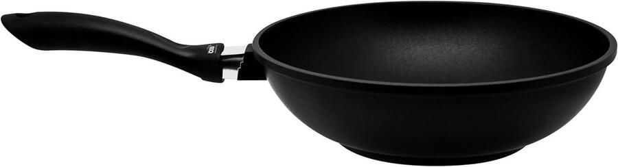 Wokpan Roerbakpan Koekenpan Vetarm Koken Gegoten Aluminium 28 cm Zwart
