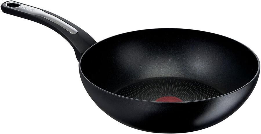Wokpan Roerbakpan Lekker Koken Antikleef Laag 28 cm Zwart