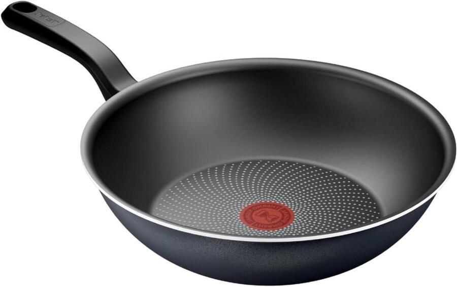 Wokpan Roerbakpan lichtgewicht Snel koken Titanium antiaanbaklaag 28 cm Grijs