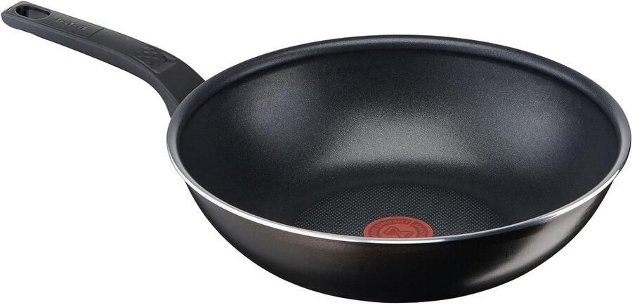 Wokpan Roerbakpan Snel Koken Gemakkelijk Schoon 28 cm Zwart