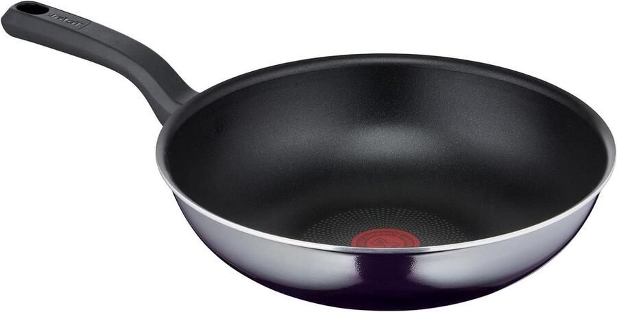 Wokpan Roerbakpan Snel Koken Titanium antiaanbaklaag 28 cm Zwart