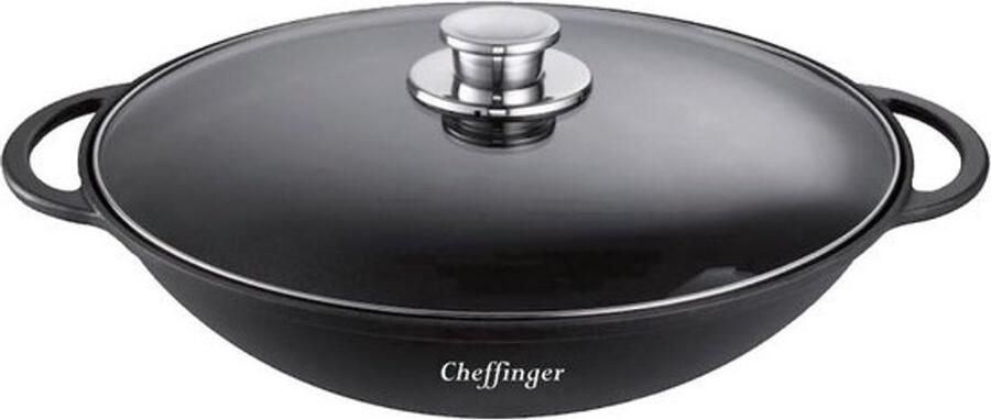 Wokpan Roestvrij Staal Koekenpan Aziatisch Snel Koken Antiaanbaklaag 40 cm Diameter Zilver