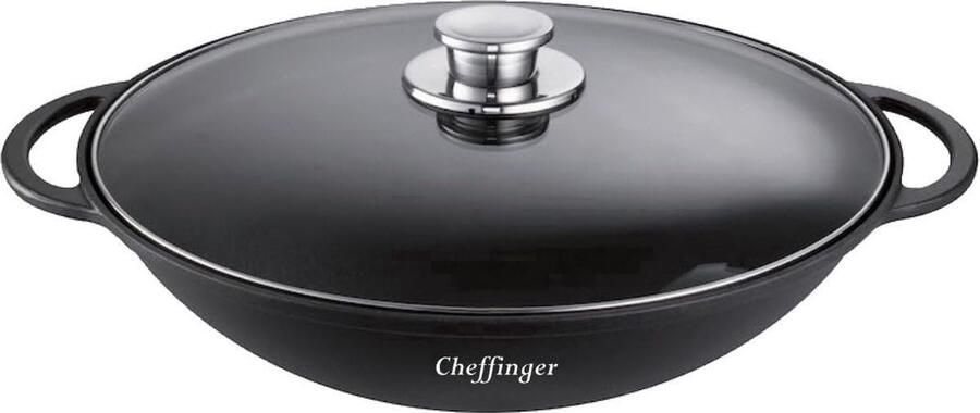 Wokpan Roestvrij Staal Koekenpan Aziatisch Snel Koken Antiaanbaklaag 40 cm Diameter Zilver