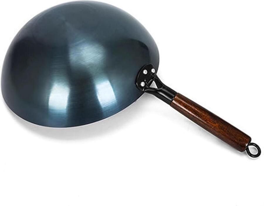 Wokpan Rond Roerbakpan Ijzer Authentiek Koken Ongecoat Gezond 36cm Diameter