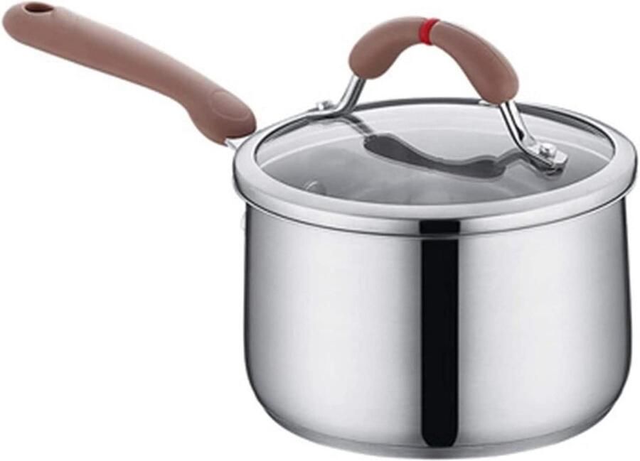 Wokpan Soeppan Melkpan Koken Roestvrij staal 16 cm Zilver