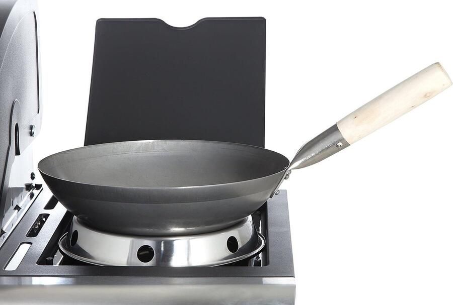 Wokpan Staal Roestvrij Wok Aziatisch Koken Met Wokring