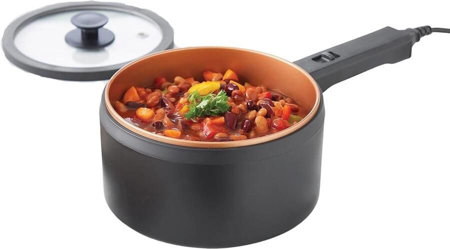 Wokpan Wit 2 Liter Multifunctionele Elektrische Kookpot Voor Thuisgebruik