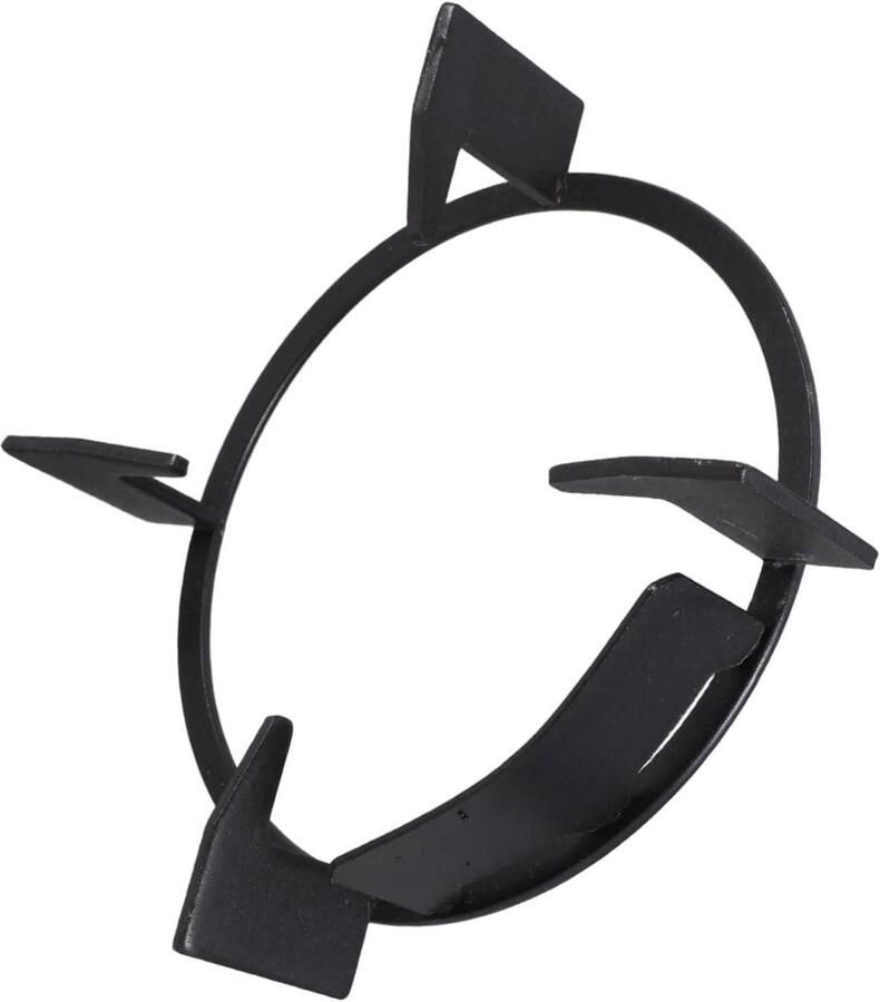 Wokrek Gasfornuis Ring Koken met Wok Antislip 22.5 cm Zwart