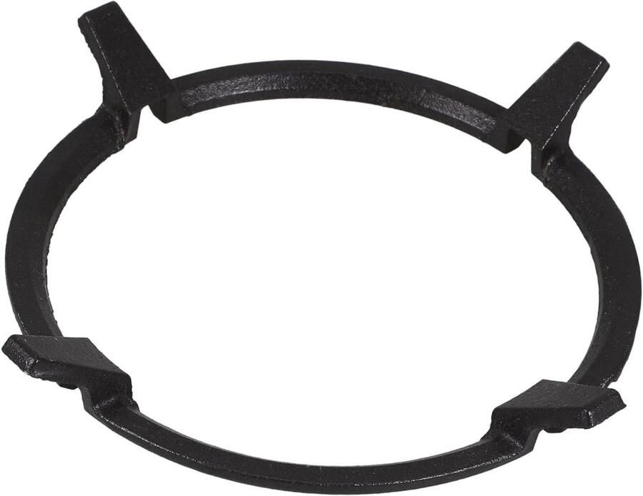 Wokrek Gietijzer Wokhouder Fornuis Stabiel Koken Antislip Ontwerp 6.97 Inch Buiten Zwart