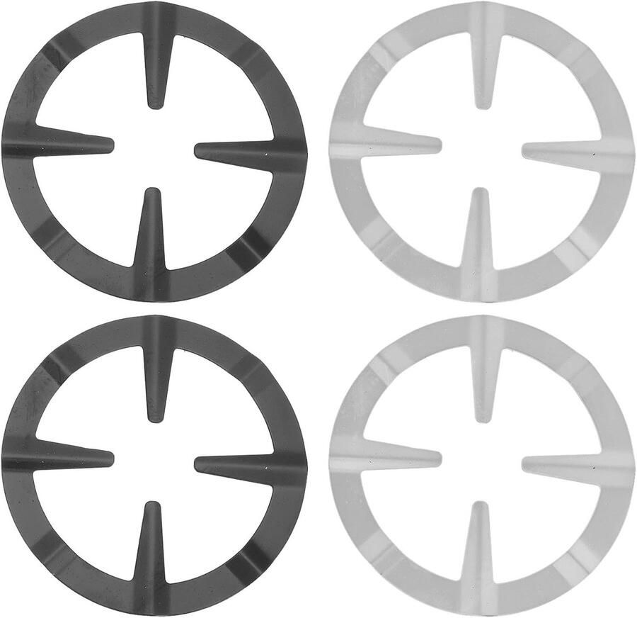 Wokrek IJzeren Ring Pannenhouder Gasfornuis Koffie Zetten Matte Antislip Afwerking 13 cm Diameter Zwart en Zilver