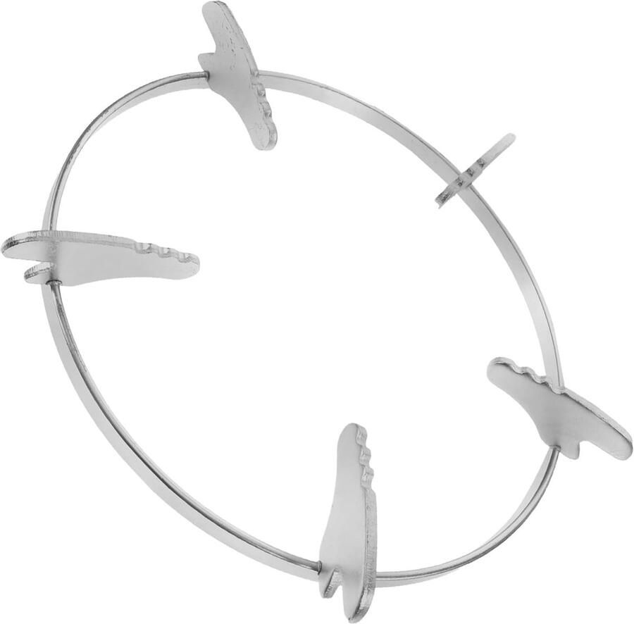 Wokring Gasfornuis Kookring Ondersteuning Stabiel Koken IJzeren Constructie 24.5 cm Wit