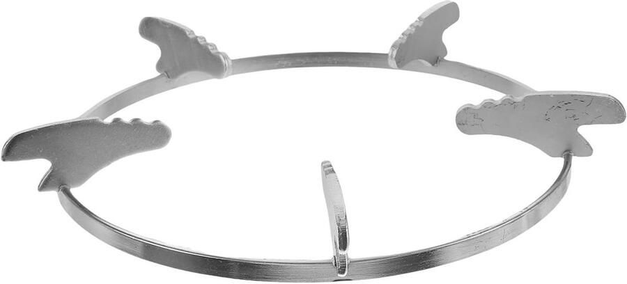 Wokring Gasfornuis Woksteun Ijzer Stabiel Koken Antislip Ontwerp 24.5 cm Wit - Foto 1