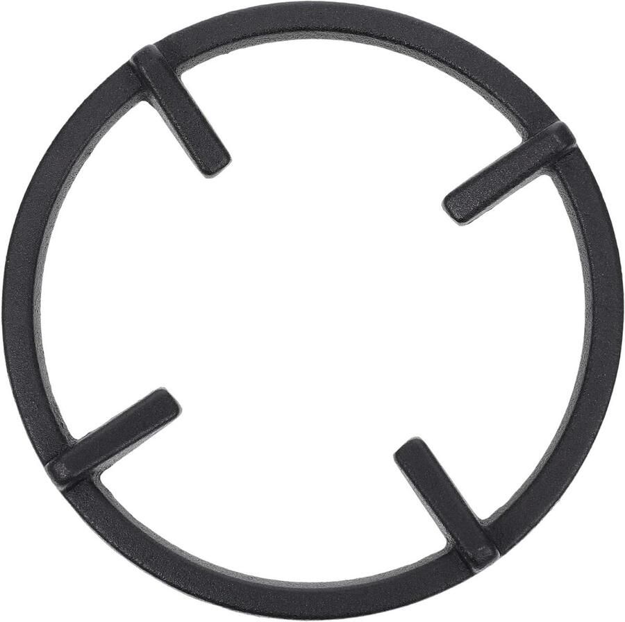 Wokring Gietijzer Wokhouder Gasfornuis Gelijkmatig Koken Antislip Groef 18x18x2.5CM Zwart