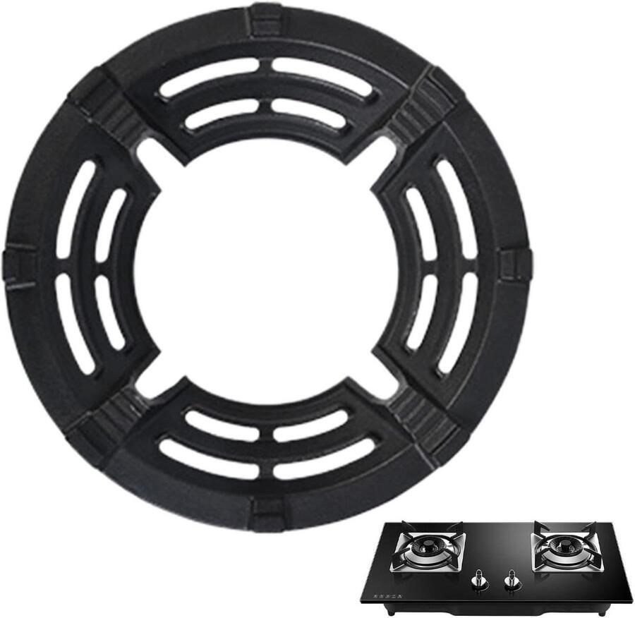 Wokring Gietijzer Woksteun Wokhouder Koken op Gas Antislip Ontwerp 26 cm Zwart