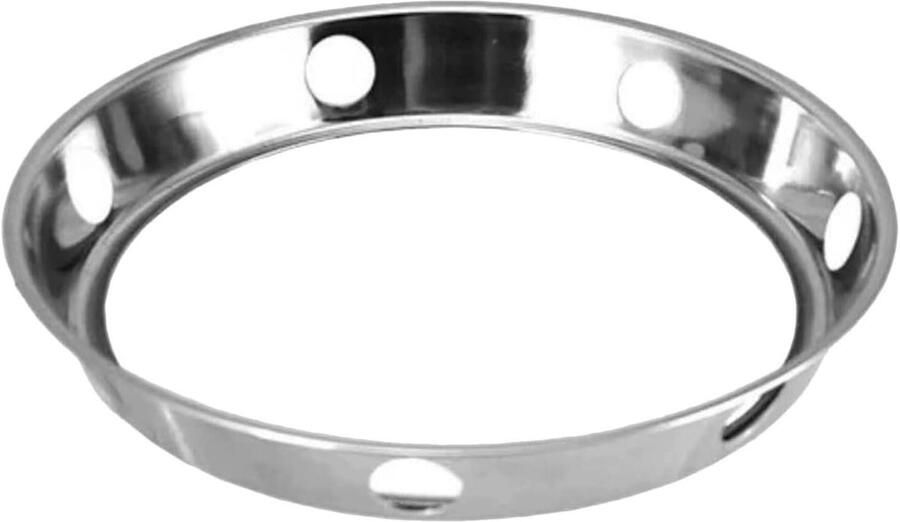 Wokring Hittebestendig Pannenhouder Onderzetter Koken met Wok Roestvrijstaal Materiaal 21.4 x 21.4 cm Zilver