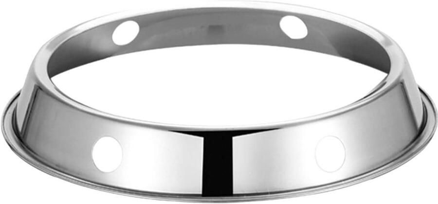 Wokring Kookplaatsteun Pannenhouder Onderzetter Stabiel Koken Hittebestendig Roestvrij Staal 21.4 cm Diameter Zilver - Foto 1
