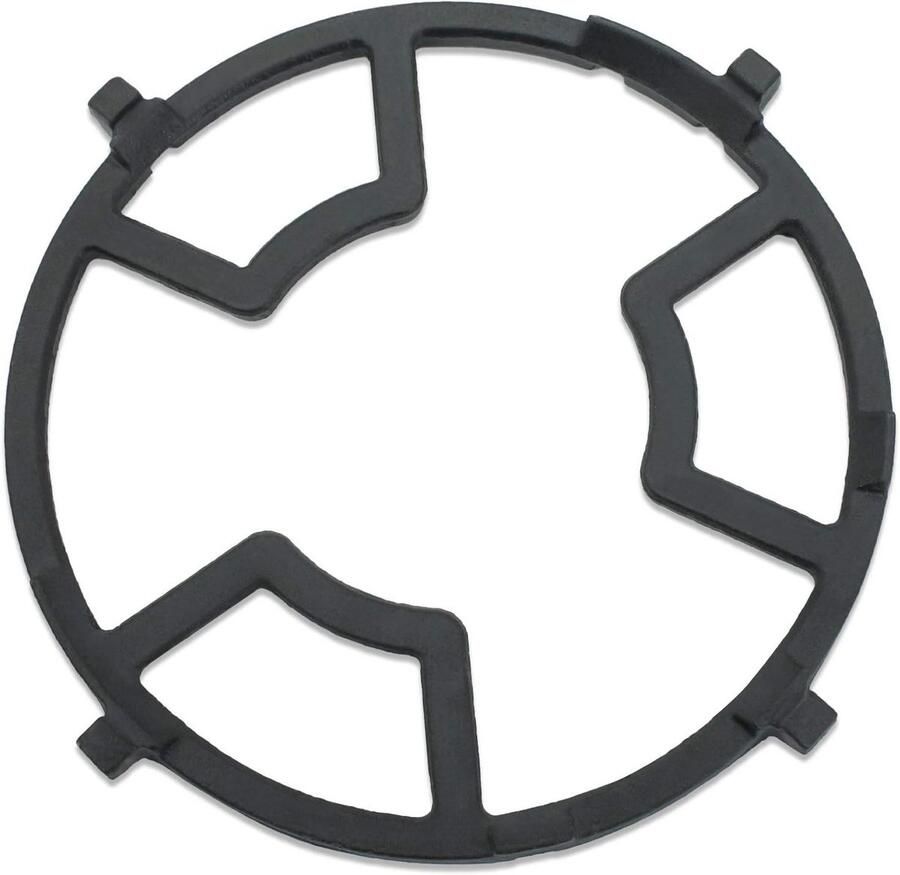Wokring Woksteun Fornuis Gelijkmatige Verwarming Verstelbaar Acht Groeven Ontwerp 18CM Buiten Diameter Zwart