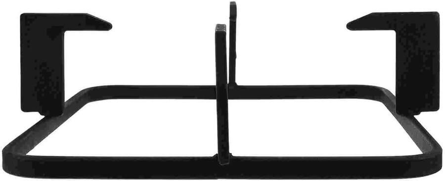 Woksteun Kookplaat Pannenhouder Fornuis Stabiel Koken Gegoten Ijzer 20.7x6.5cm Zwart