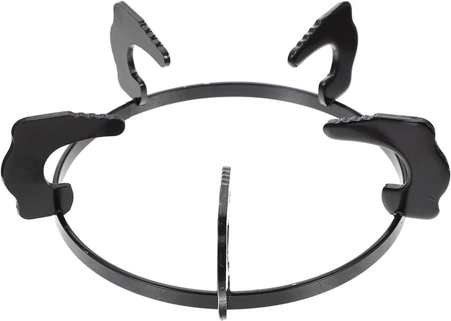Woksteunring Gasfornuis Pannenhouder Keuken Stabiel Koken Gietijzeren Constructie 18 cm Diameter Zwart