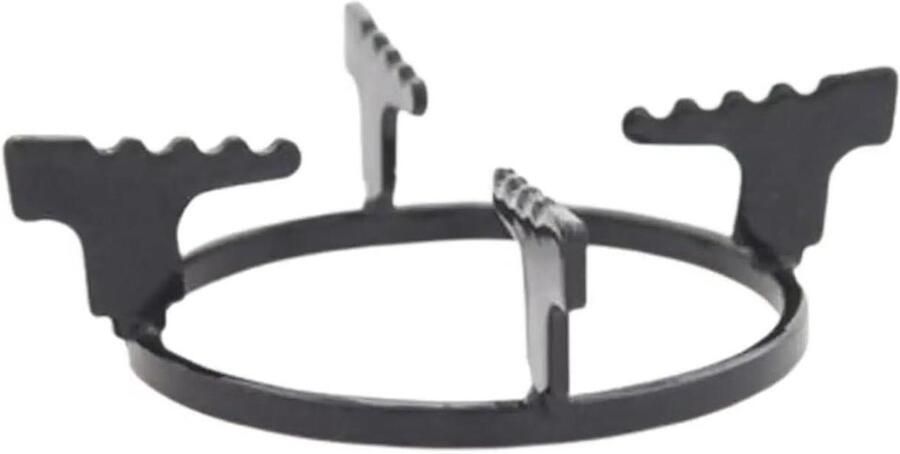 Woksteunring Set Gasfornuisrek Stabiel Koken Universele Pasvorm 2 stuks Zwart - Foto 1