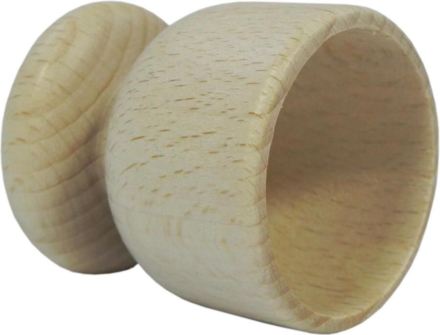 World – 4 x Houten Eierdopjes – Set van 4 Eierdopjes Gemaakt van Natuurlijk Beukenhout Craft Art Paasaccessoires
