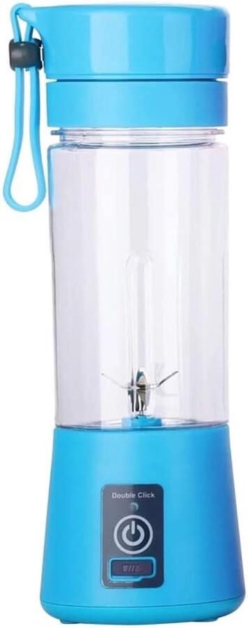 World Draagbare Elektrische Blender Juicer Fruit Blender Smoothie Maker Melkshaker Babyvoeding Protien shake USB Oplaadbare Reizen Gym Camping (Blauw)