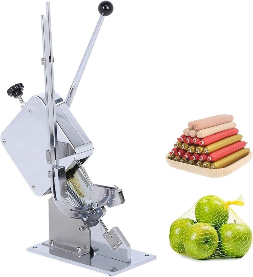 Worst Clipper Machine Sluitmachine Zakken Voedsel Verpakken Verstelbare Dikte 36 x 18 x 56 cm Zilver
