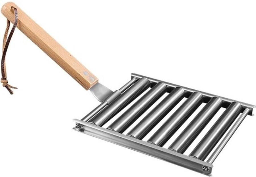 Worst Grill Rek BBQ Accessoire Gelijkmatig Grillen Roestvrij Staal 20 x 15 x 4 cm Zilverkleurig