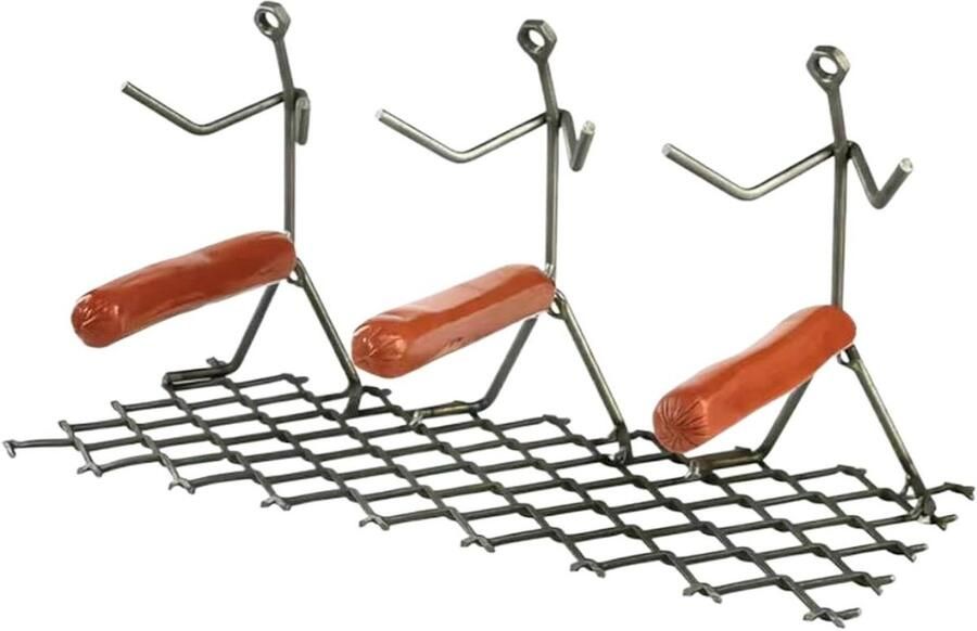 Worst Grillhouder BBQ Accessoire Perfect Grillen Roestvrij Staal 29.5 x 20.6 x 16.2 cm Zilver