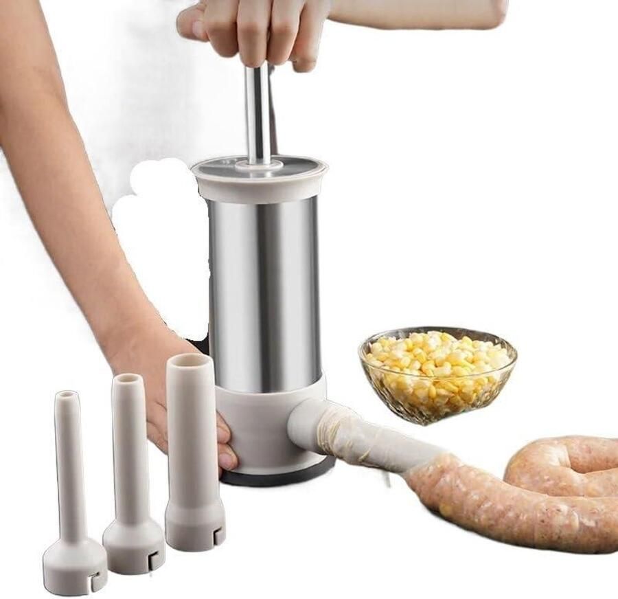 Worst Maker Machine Worst Vuller Worstjes Maken Horizontaal Ontwerp L Zilver