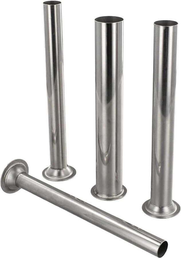 Worst Vulbuis Set Vlees Vul Trechters Zelf Worsten Maken 4 RVS Maten 38cm Diameter Zilver