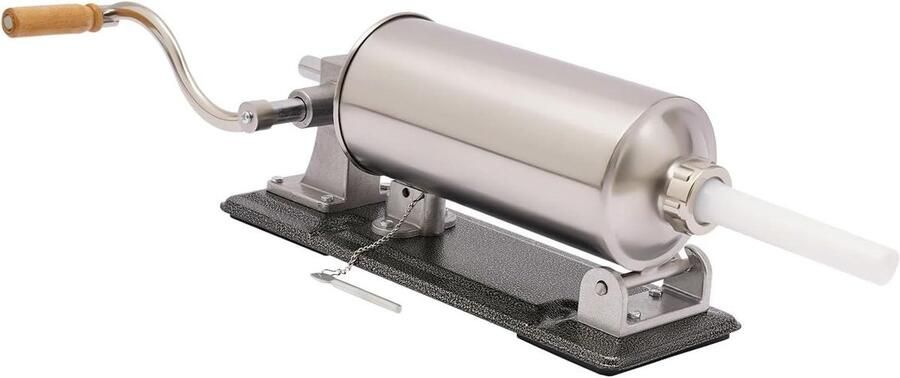 Worst Vulmachine Vlees Vuller Zelf Worst Maken Horizontaal Ontwerp 4 Liter Capaciteit Zilver