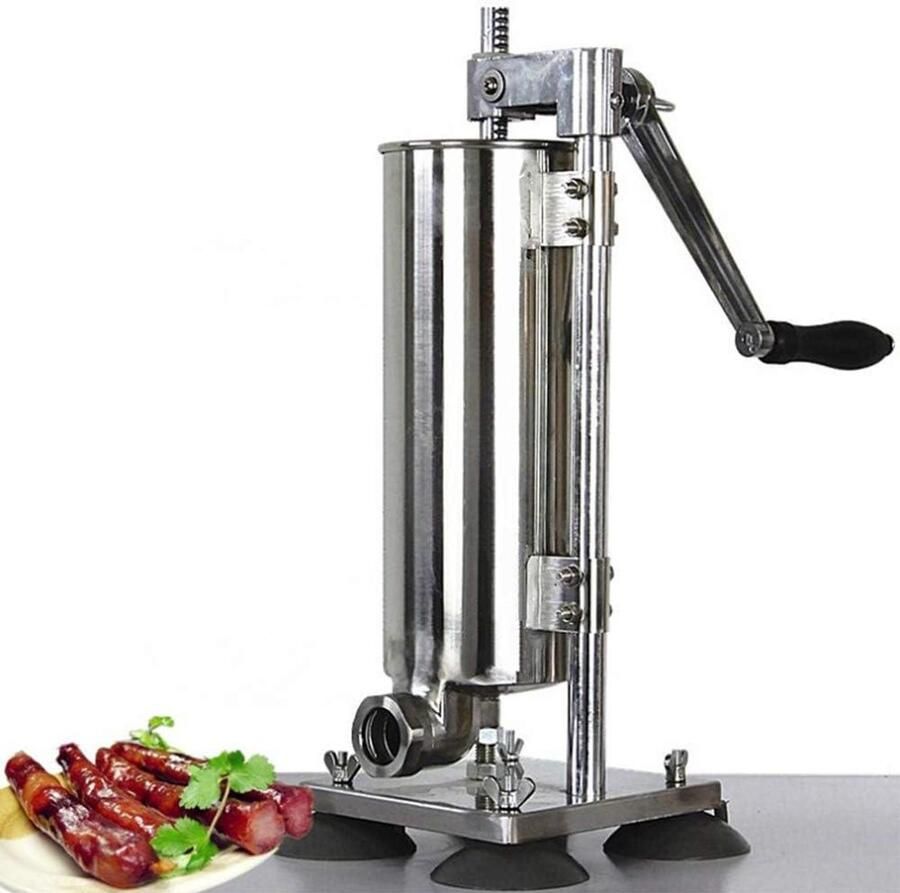 Worst Vulmachine Vlees Vuller Zelf Worst Maken Voedselveilig Roestvrij Staal 4 Liter Capaciteit Zilver