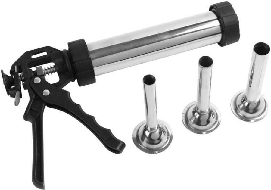 Worst Vulmachine Worst Stuffer Worstmaker Zelf Worst Maken Roestvrij Staal 1 kg Zilver
